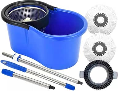 Balde Perfect Mop Pro 360° Giratório Limpeza Geral Esfregão 12l