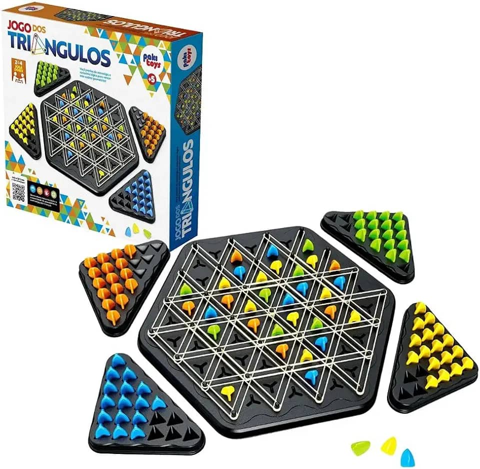 Jogo Dos Triângulos Tabuleiro Geométrico Multijogador