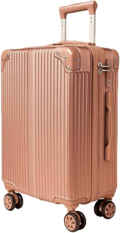 Mala de Viagem 10 kilos Rodas Giratórias, Design premium, rigida, Roda Dupla Removivel 360 Ziper Expansor (Rosê)