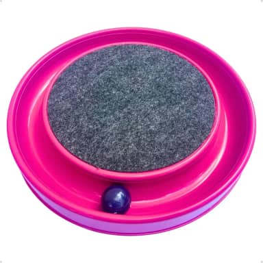 Arranhador Interativo Rosa para Gatos com Bolinha Antientresse
