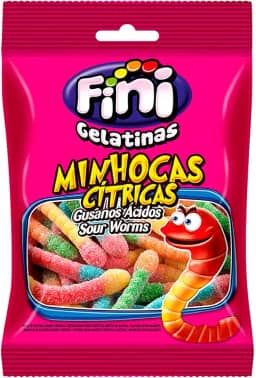 Fini Balas De Gelatina Minhocas Cítricas 250G