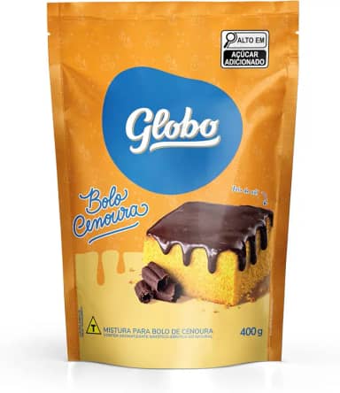 Mistura para Bolo de 400G, Sabor Cenoura, Globo.