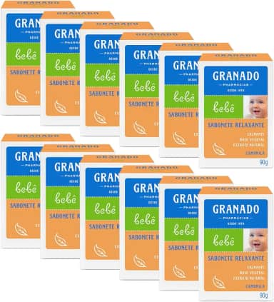 Granado Sabonete Bebê, Camomila, 90g, 12 Unidades