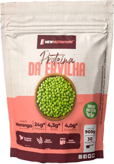 NewNutrition - Proteina de Ervilha Isolada 900g Morango