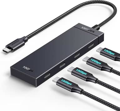 UGREEN Hub USB C 4 em 1 de 10 Gbps, 4 portas USB C 3.2 geração 2, adaptador multiporta USB de alta velocidade tipo C para USB, hub USB para laptop, PC, iMac, MacBook Pro/Air 2024, Playstation, Xbox,