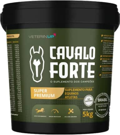 Suplemento Cavalo Forte Super Premium 5kg | Creatina para Cavalo de Vaquejada Equino Atleta | 4x Mais Força, Imunidade e Recuperação Pós-Prova | Articulação e Saúde de Casco, Pelo | VeterinUp