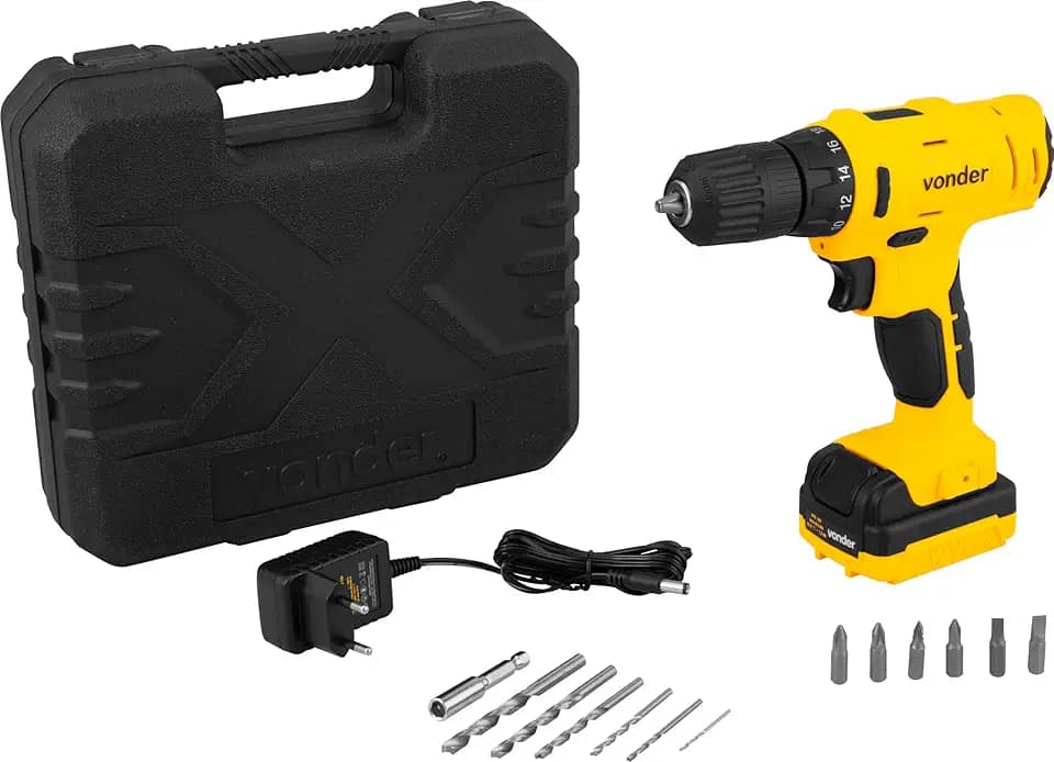 Vonder, Parafusadeira/Furadeira A Bateria, 12 V, Fonte De Carregamento Bivolt Automática, Pfv 120.