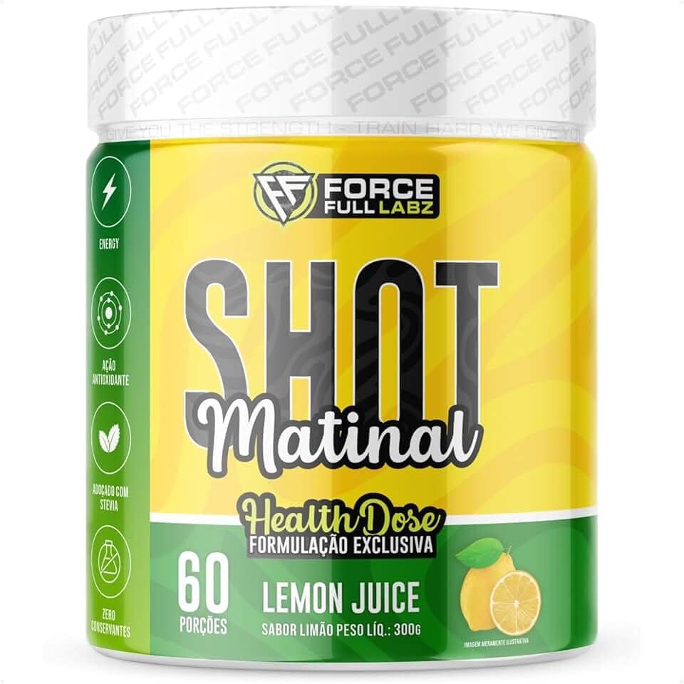 Shot Matinal vitamina c, própolis, cúrcuma, guarana e zinco, Sabor Limão, 300g, Force Full Labz