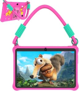 Tablet infantil de 7 polegadas, Android 10 PAD para idades de 3 a 10, tablets educativos ROM de 16 GB, quad-core com capa à prova de choque para crianças, controle parental, Bluetooth, WiFi, câmera