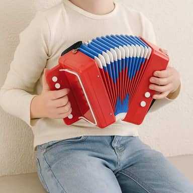 SANFONA INFANTIL MINI ESTILO PROFISSIONAL VERMELHO