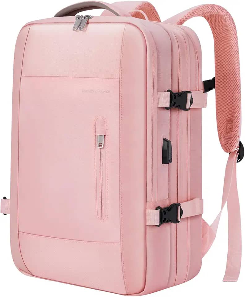 Mochila de Viagem Expansivel Masculina Feminina, Mochila Para Notebook Executiva Impermeável Reforçada Cabo USB, Trabalho, Escola, Viagens