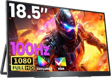 Bettdow Monitor Portatil 18,5'', FHD 1080P Monitor Portátil Conectado Com USB C Dupla/HDMI, IPS Extensor De Tela para Notebook com VESA, Plug and Play