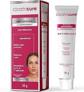 Cicatricure Creme Facial Antirrugas Antissinais com BIOREGENEXT, Reduz Rugas Profundas, Reafirma a Pele, Hidratante para Área dos Olhos, Resultados desde 1ª Aplicação, Combate Olheiras 30g