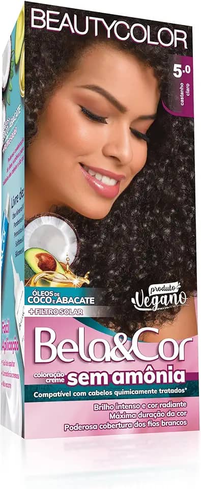 Coloração Bela&Cor Sem Amônia - 5.0 Castanho Claro