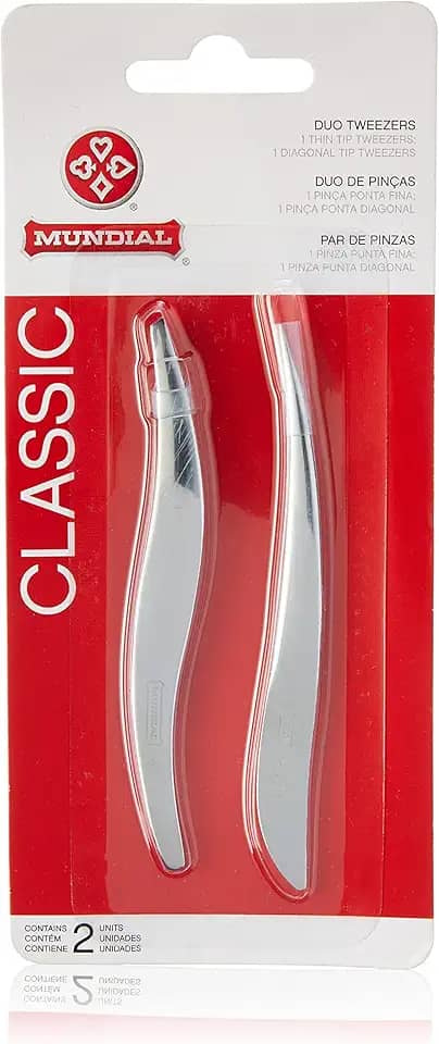 Duo De Pinças Anatômicas, Mundial S/A, Prateado