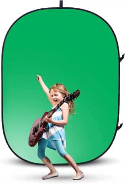 Chroma key, 150 * 200cm, Fundo Fotografico, Tela Verde Portátil, Dobrável Dupla Face com Bolsa, Fundo Verde para Jogos, Zoom, Chat de Vídeo, Tela de Fundo para Transmissão