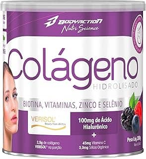 Colágeno Verisol com Ácido Hialurônico 200g Sabor Frutas Vermelhas Bodyaction