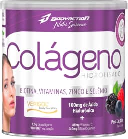 Colágeno Verisol com Ácido Hialurônico 200g Sabor Frutas Vermelhas Bodyaction