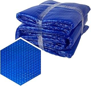 Capa Lona Térmica Para Piscina 7 x 3,5m Proteção Uv 300 Micras Azul Induplas