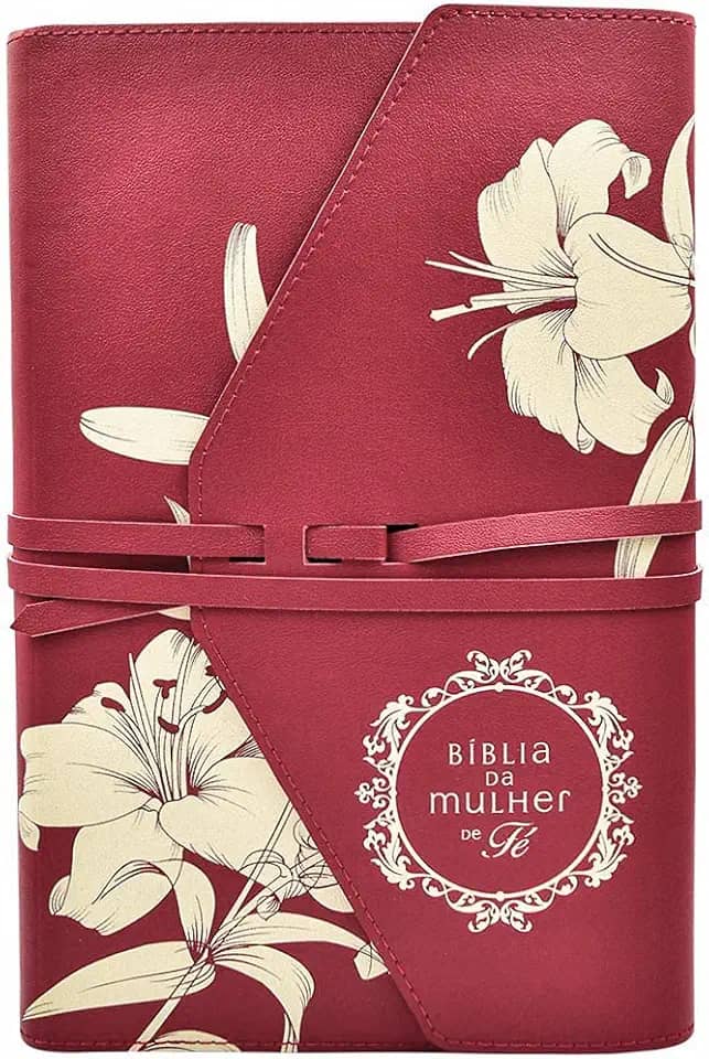 Bíblia da Mulher de Fé, NVI, Couro Soft, Lírios do Campo