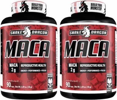 Kit 2x Maca Peruana 90 Capsulas 2000mg Premium Pura Por Dose Importada Para Homens Mulheres Lepidium Meyenii 100% Natural Rende 60 Doses Matéria Prima Suplemento Cáps Suplemento Energia Resistência - Snake Dragon