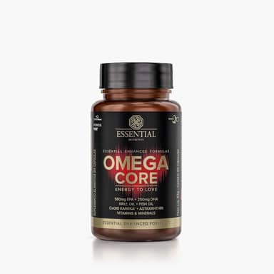 Omega Core Ômega 3 + Astaxantina + CoQ10 Essential Nutrition 60 Cápsulas