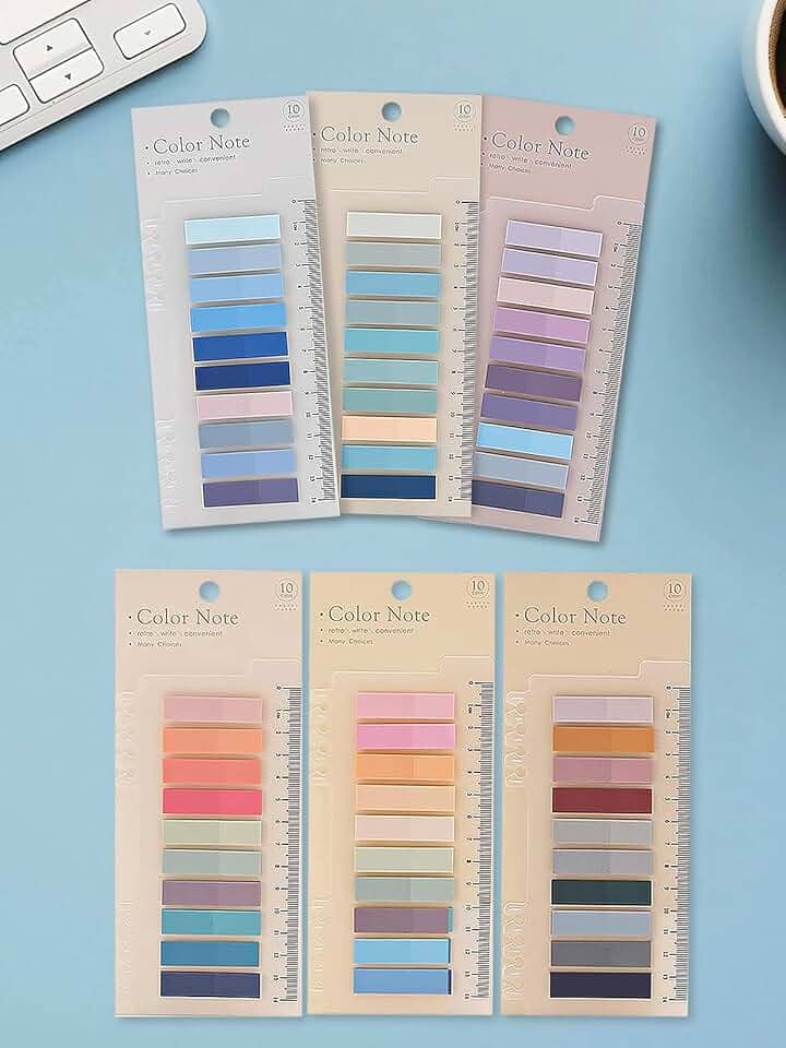 1200 peças de marcadores de página com abas adesivas adesivas adesivas para escrever e transparentes, marcadores de livro, guias de índice para marcação de página (1200 abas de livro)