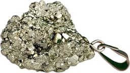 Colar Com Pingente De Pedra Pirita Natural Ajustável Amuleto Prosperidade