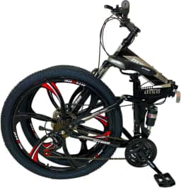 bicicleta mountain bike dobravel roda magnesio 26 suspensão duple freio a disco