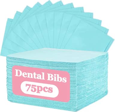 MAQIHAN 75 Peças Babadores Dentais Descartáveis - Para Tatuagem De Dentista Azuis Unhas Pacientes Toalhas Capas Mesa Almofadas Tapetes Folhas Papel Suprimentos Cílios