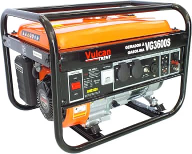 Vulcan Trent Gerador a Gasolina 4T 208Cc 7Hp 2.9 KVA 2900Watts Bivolt VG3600S