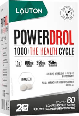Powerdrol Precursor Pre Hormonal com Arginina, Acido Aspartico, Boro, Zinco, B6, Magnésio - Lauton Suplementos