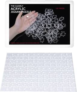 Quebra-cabeça para adultos 120 peças, acrílico rígido transparente impossível quebra-cabeça para adultos famílias quebra-cabeça desafiador para noites de jogos, peças se encaixam perfeitamente