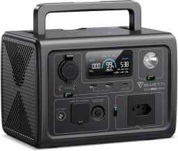 BLUETTI EB3A Gerador de Energia Solar, Bateria LiFePO4 de 268Wh com 1 Tomada CA de 120V | 600W (Pico de 1200W), Recarregue de 0 a 80% em 30 Min, Gerador Solar para Camping ao Ar Livre