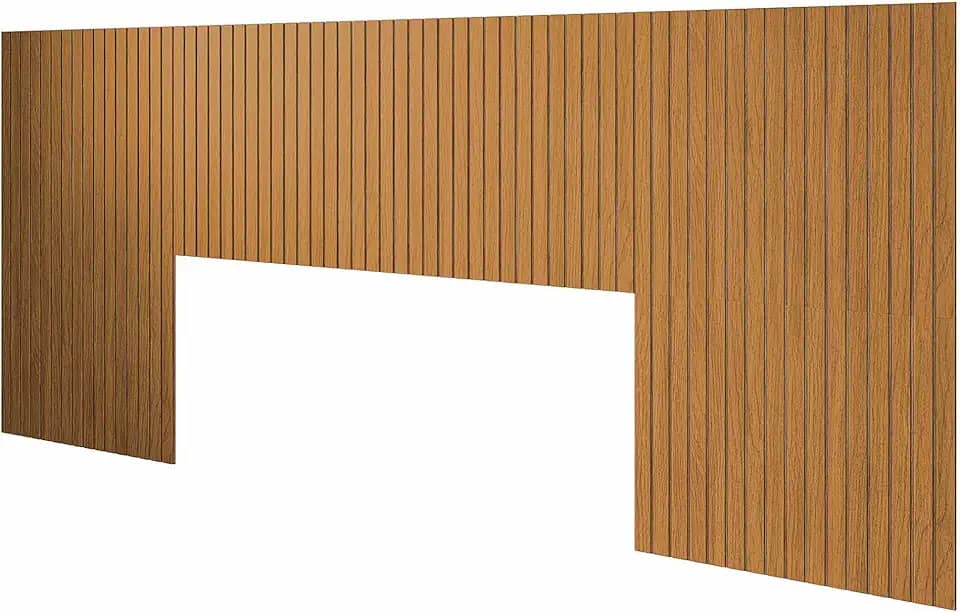 Cabeceira Ripada para Cama Casal, Queen e King em MDF 253x106cm Autoadesiva - LH Móveis