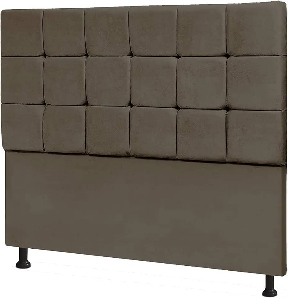 Cabeceira De Cama Box Art Espanha - Casal 140cm X 130cm Marrom