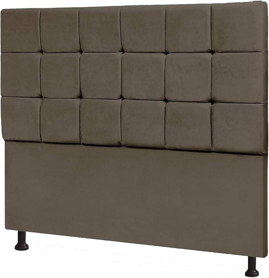 Cabeceira De Cama Box Art Espanha - Casal 140cm X 130cm Marrom