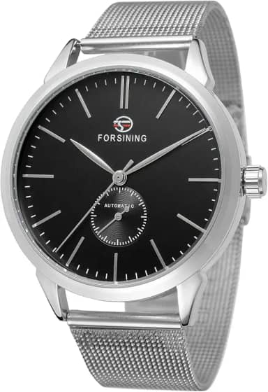 Relógio masculino esportivo automático de movimento chinês analógico exclusivo com pulseira de aço inoxidável, chinês