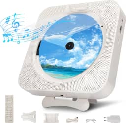 110-220V, CD Player Portatil, Toca CD Portatil, Radio CD Player, Alto-Falantes Duplos Integrados, Display LED, Rádio FM, Temporizador, Compatível com Fones de Ouvido