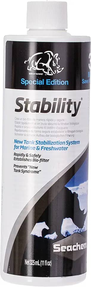 Seachem Stability - condicionador que estabelecerá rapidamente a biologia do seu aquário - 325ml (25% bonificado)