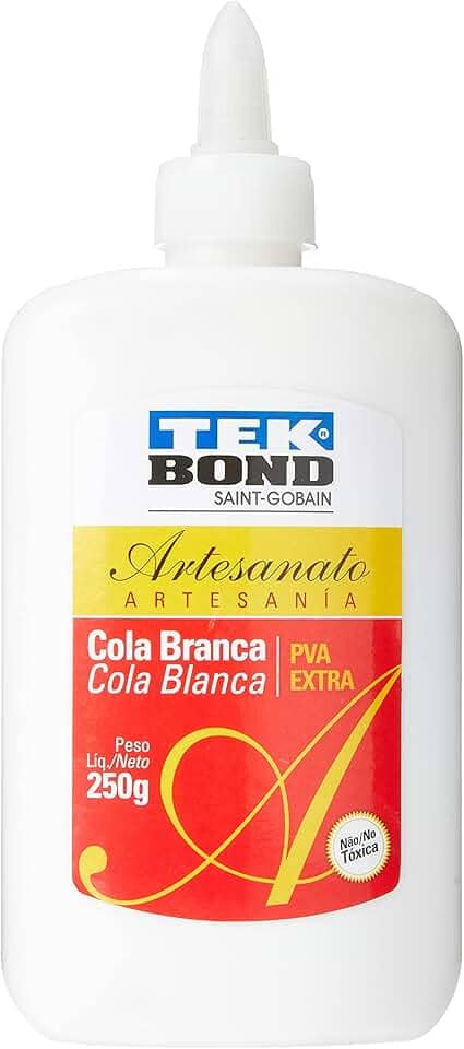 Cola Para Artesanato Branca Pva Extra 250g. - 01 Unidade, Tekbond, 22401000250, Multicor