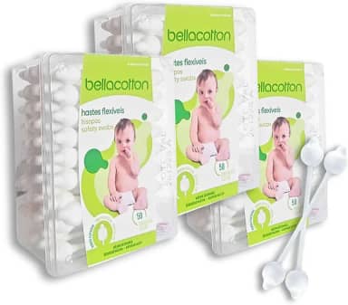 Haste Flexível bastonetes branco bebê 3 pacotes C/ 50unidades