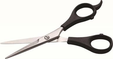 Marco Boni Tesoura Profissional Fio Laser P/ Corte Cabelo 5.5'' Cabo Plástico Aço Inox 1705 Preto 1 Unidade