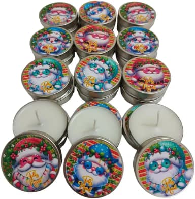 12 Velas Aromáticas para o Natal - Lembrancinhas de Natal
