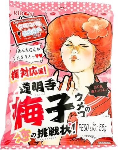 Bala Japonesa Super Ácida Ribon – Sabor Ume (Ameixa Japonesa), Desafio de Acidez, Importada do Japão, 55g