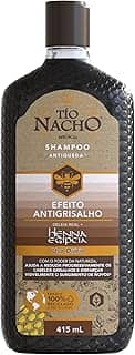 Tio Nacho Shampoo Antiqueda Hidratante Com Henna Egipcia E Geleia Real Para Cabelos Grisalhos, Fortalecimento E Nutrição Profunda Dos Fios 415 Ml 1-Pack