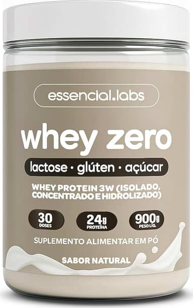 Whey Zero Lactose Sem Sabor 900g - Fórmula Exclusiva Com Proteína Isolada, Concentrada E Hidrolisada - 24g De Proteína Por Dose