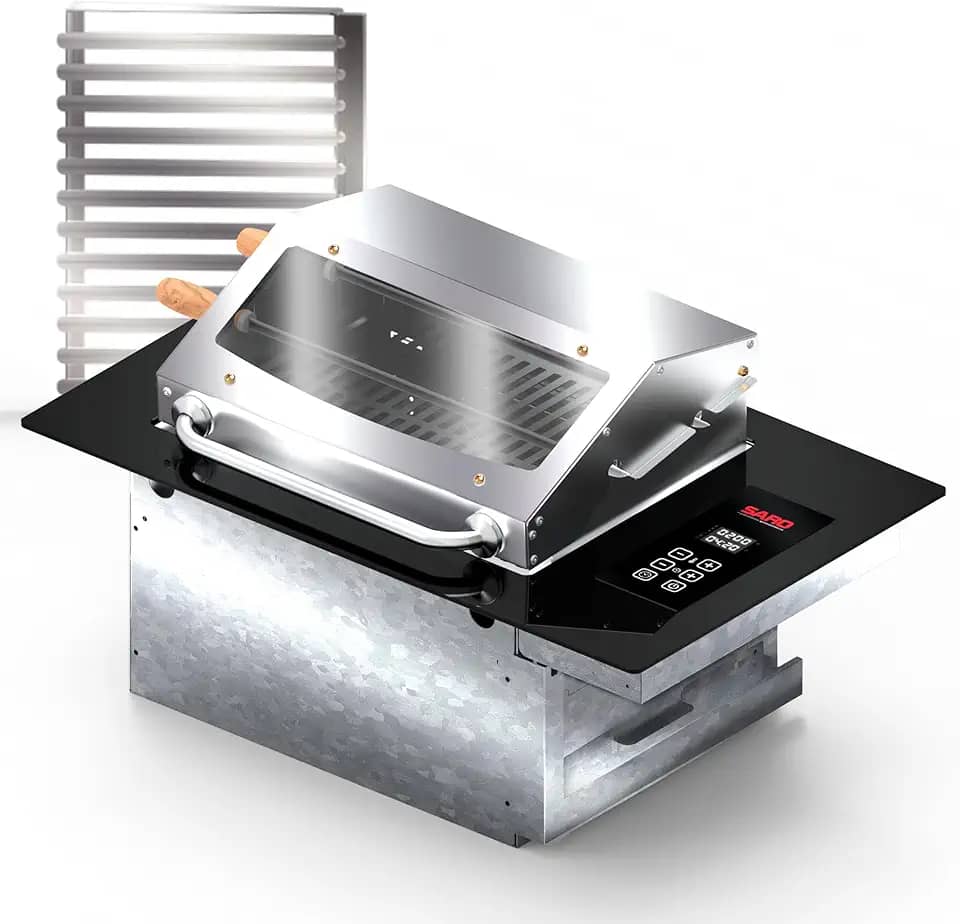 Churrasqueira Cooktop Elétrica Digital de embutir 70x48x30cm 220V