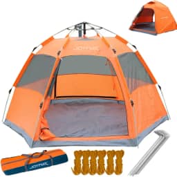 Joyfox Tenda hexagonal extragrande, iglu de acampamento, tenda automática para 5 a 8 pessoas, 280 x 280 x 155 cm