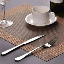 Kit 6 Peças Jogo Americano Retangular - Sousplat para Mesa Posta - Jogo Americano Elegante para Jantar, Almoço e Café - Lavável e Resistente - Shop100 (Marrom)